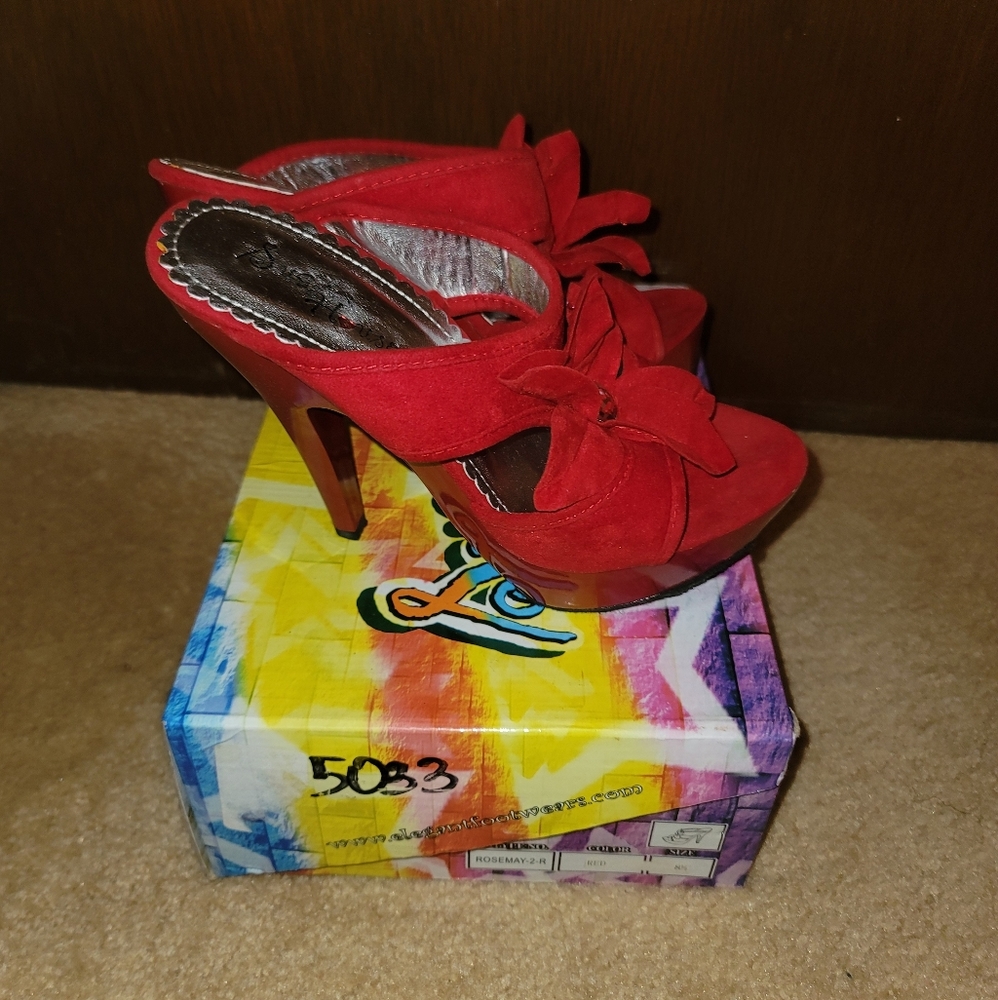 NWOT Sugar House Red 6-inch Heel Platform Shoes